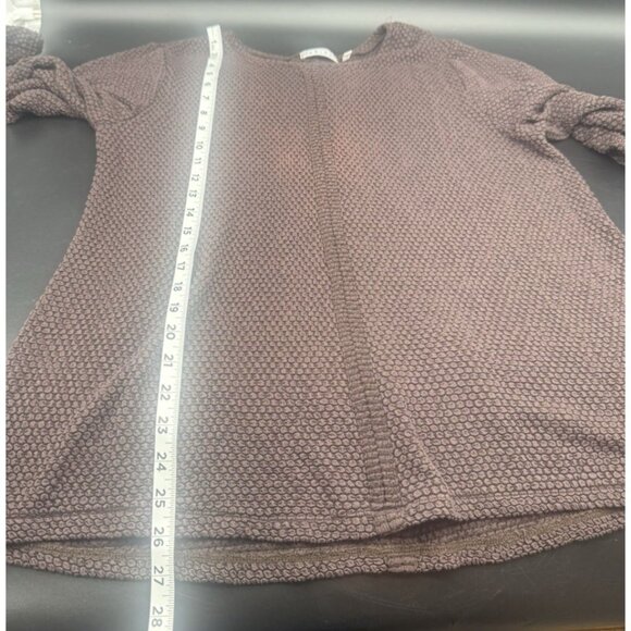 Habitat Womens Chocolate Brown Textured Long Sleeve Tunic Top L Stretch Boho - Picture 11 of 11